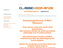 Tablet Screenshot of classic-domain.de